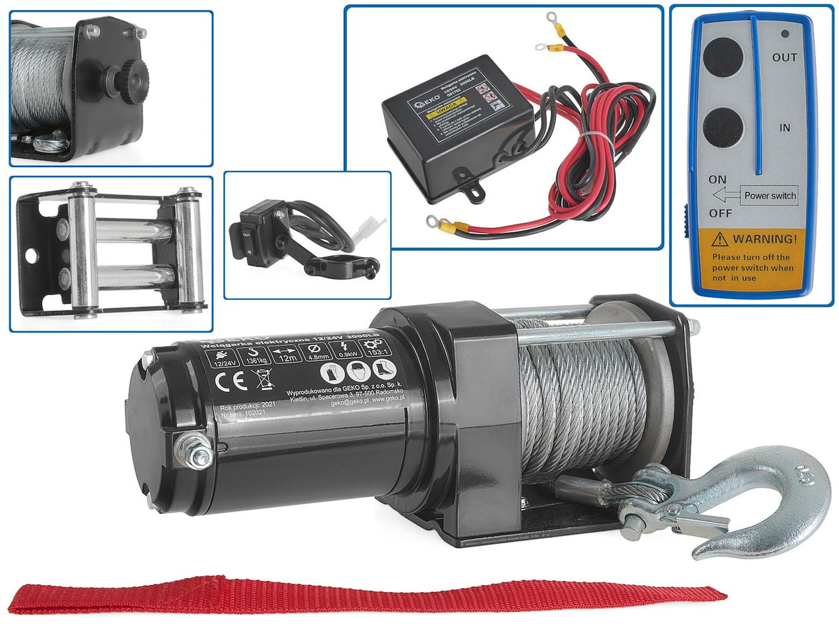 Elektrische lier 12V 3000LB
