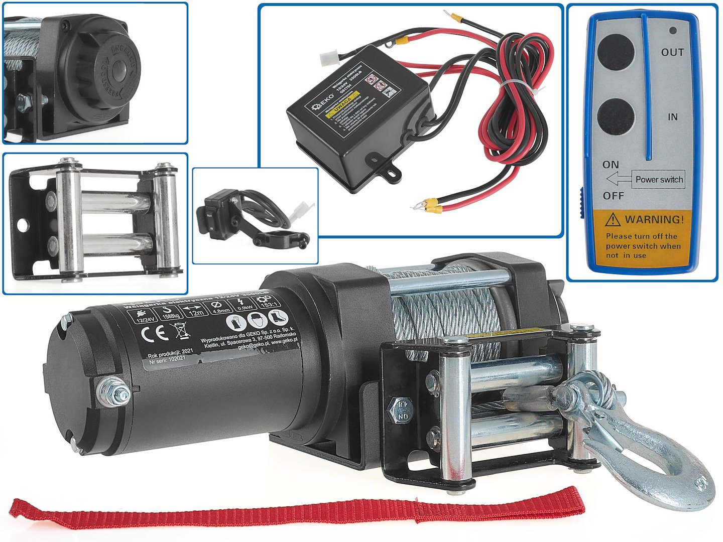 Elektrische lier 12V 3500LB