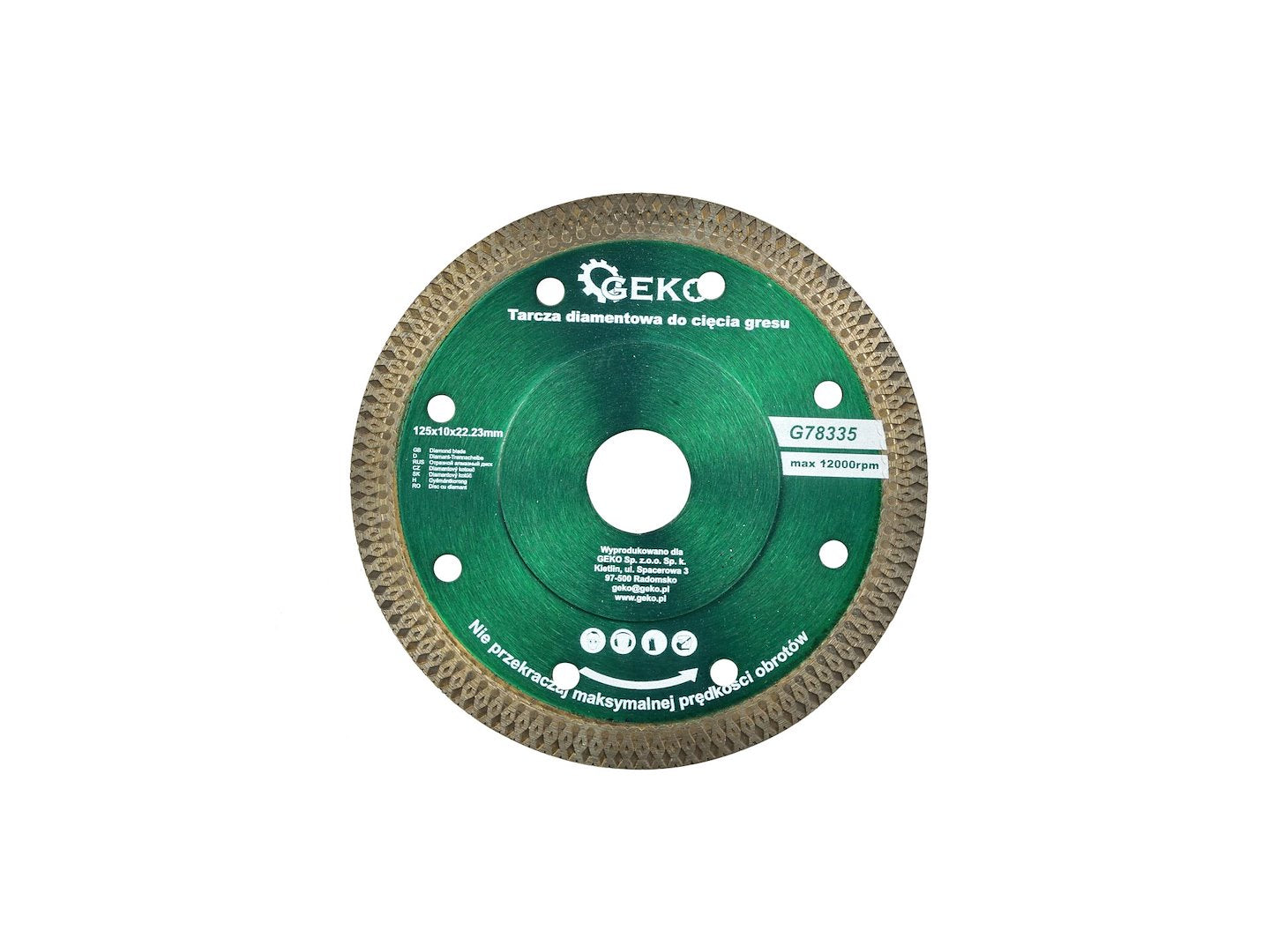 Diamantzaagblad 125x10x22,23mm voor tegels