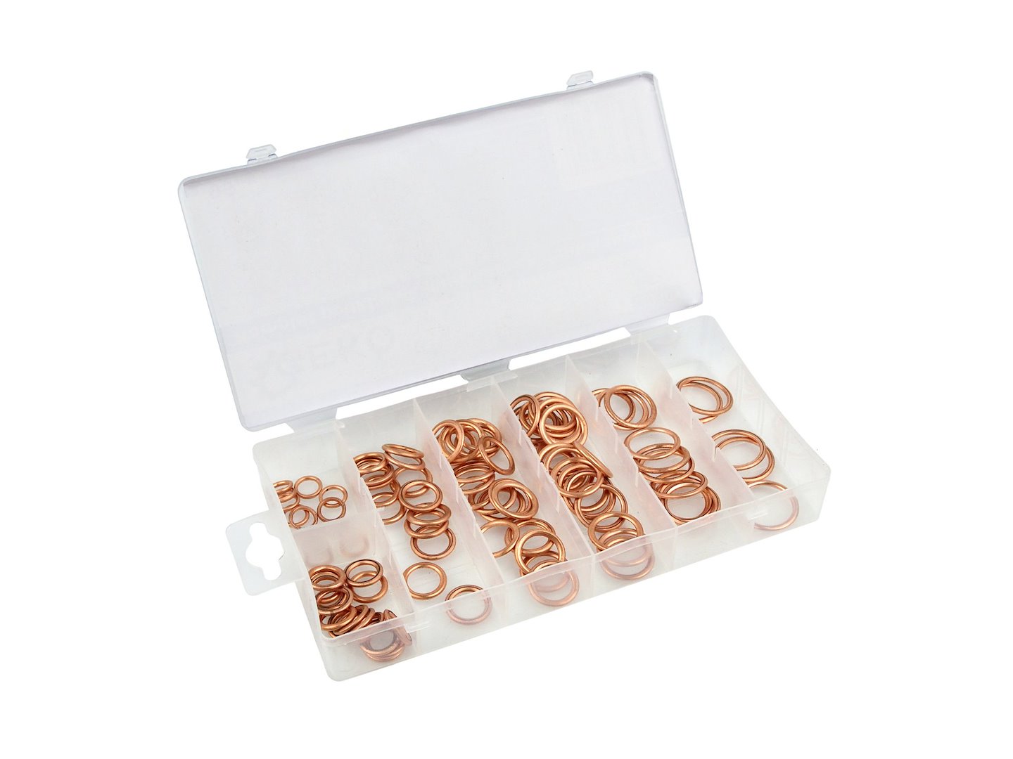 set van 95 opblaasbare koperen ringen