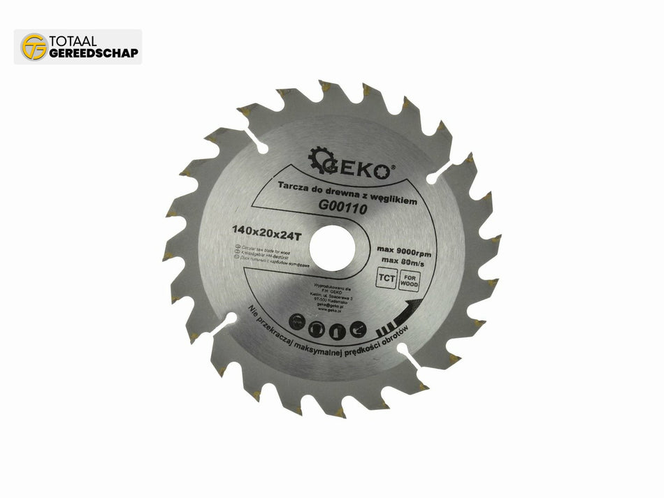 Wood Circular Saw Blade 140mm x 20mm x 24 Teeth L-Tech