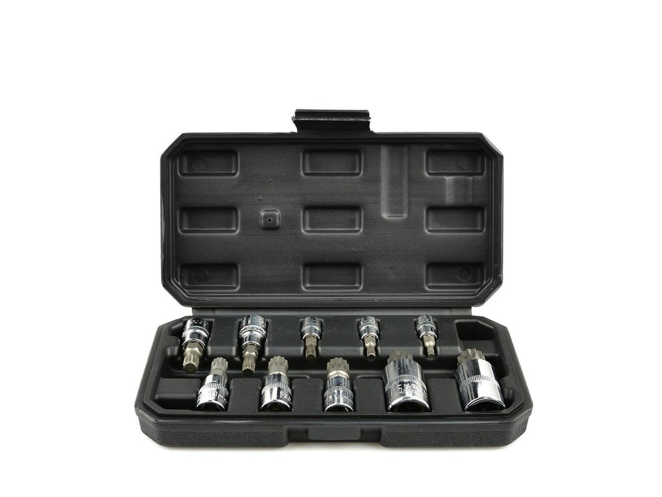10-delige spline dopsset 1/4-1/2"