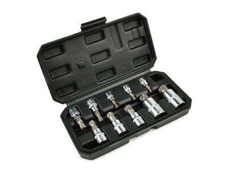 10-delige spline dopsset 1/4-1/2"