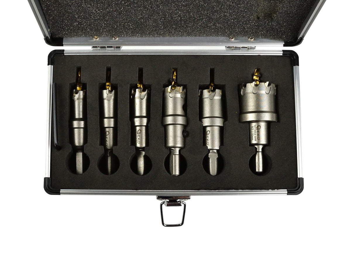 Set metalen gatenzagen met titanium boor 6 stuks. 16-35mm
