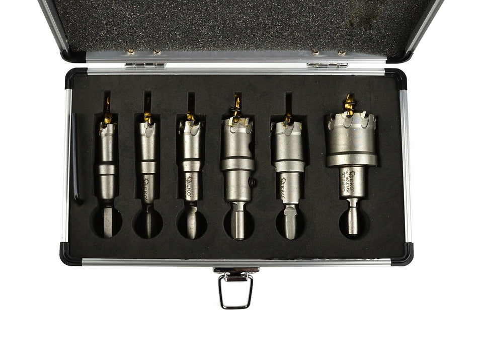Set metalen gatenzagen met titanium boor 6 stuks. 16-35mm