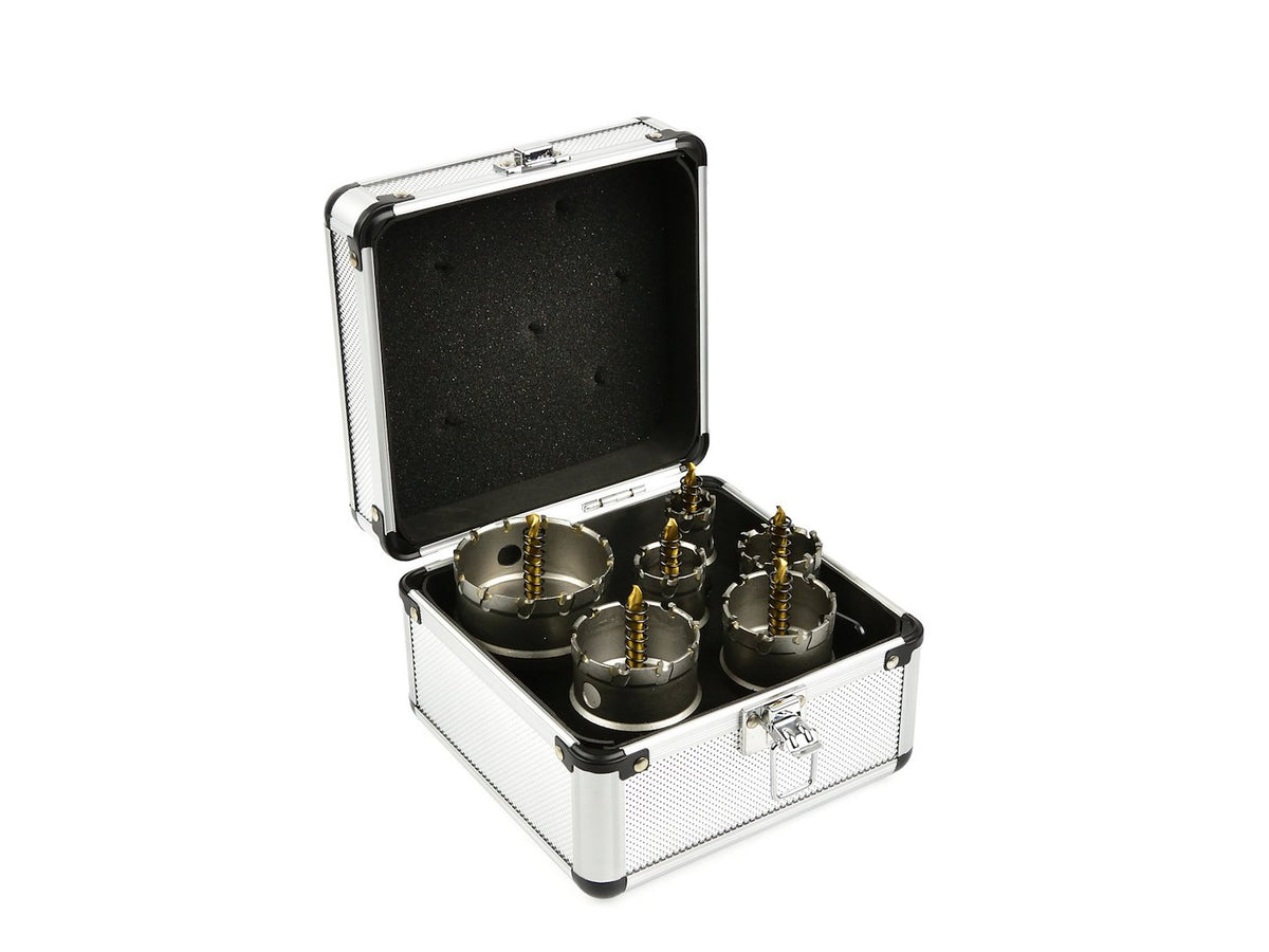 Set metalen gatenzagen met titanium boor 6 stuks. 22-65mm