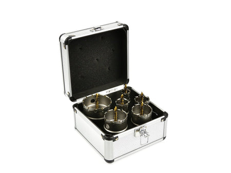 Set metalen gatenzagen met titanium boor 6 stuks. 22-65mm