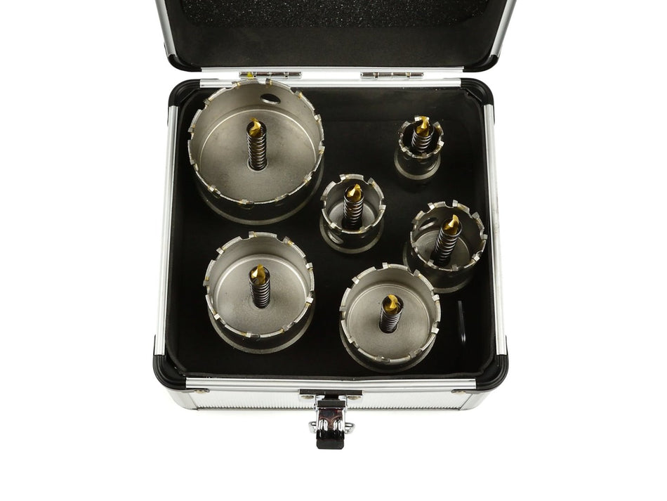 Set metalen gatenzagen met titanium boor 6 stuks. 22-65mm