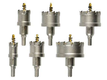 Set metalen gatenzagen met titanium boor 6 stuks. 22-65mm