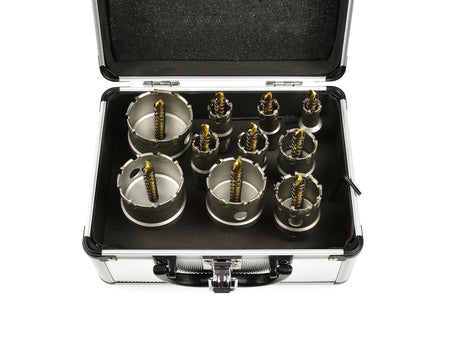 Set metalen gatenzagen met titanium boor 10 stuks. 16-53mm