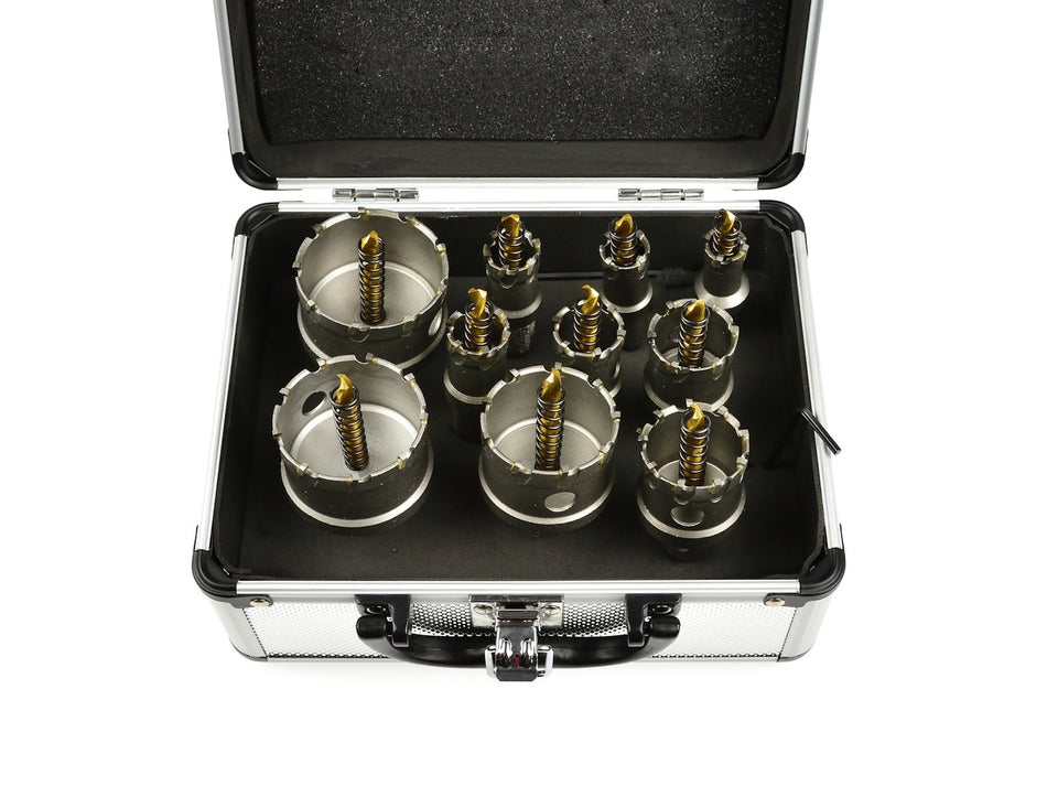 Set metalen gatenzagen met titanium boor 10 stuks. 16-53mm