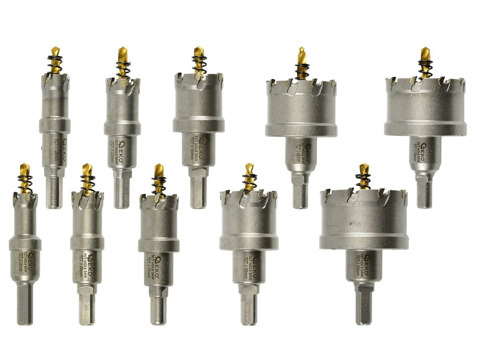 Set metalen gatenzagen met titanium boor 10 stuks. 16-53mm
