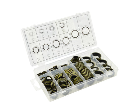 150-delige set metaal-rubber ringen