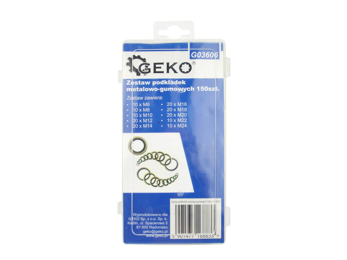 150-delige set metaal-rubber ringen