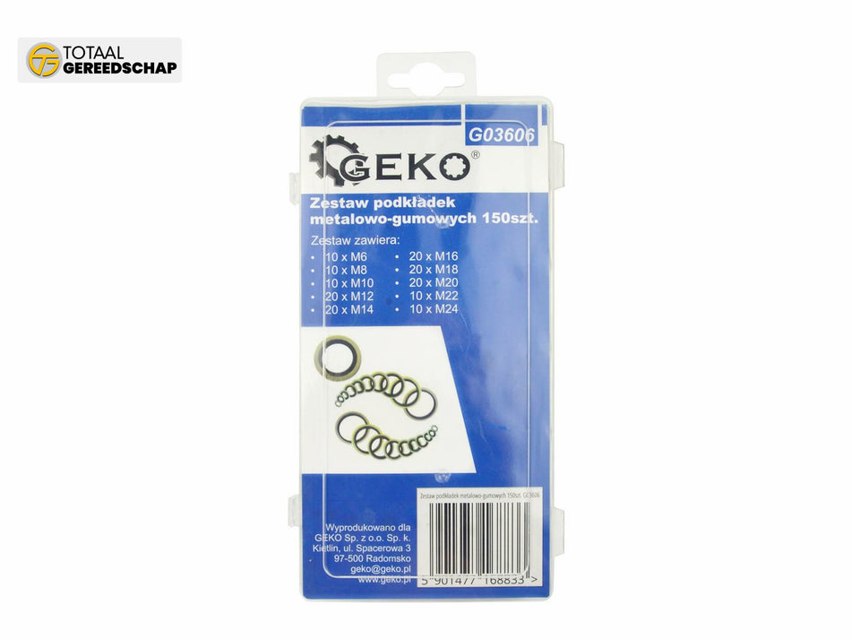 150pcs set of metal-rubber washers