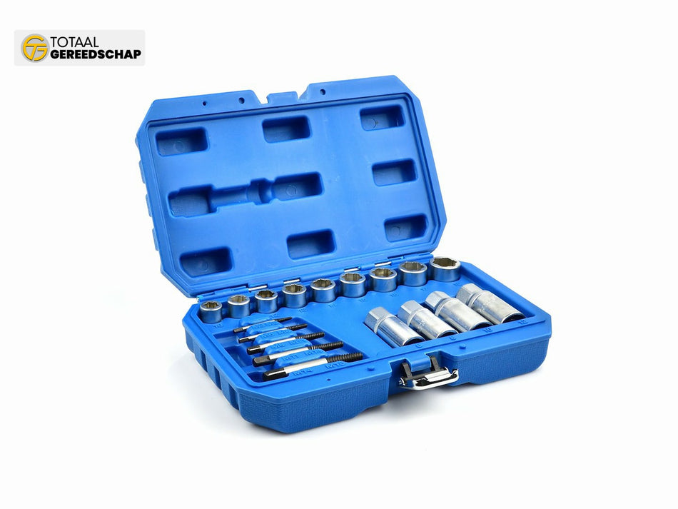 Set of extractors for screws and studs 17 pcs.