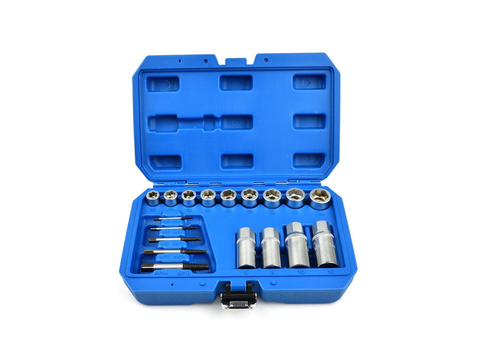 Set extractoren voor schroeven en studs 17 stuks