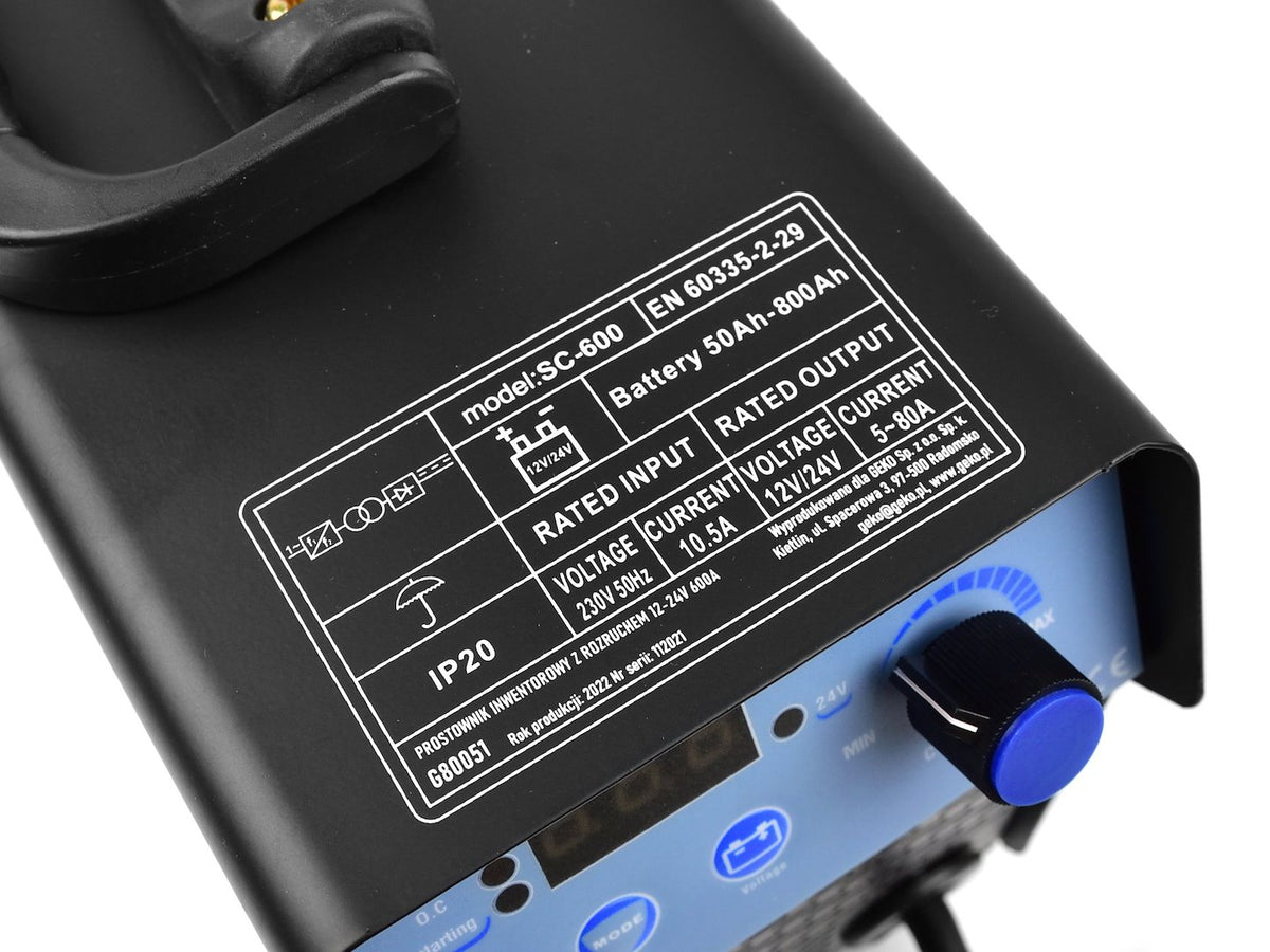 Inverter acculader 12-24V 600A
