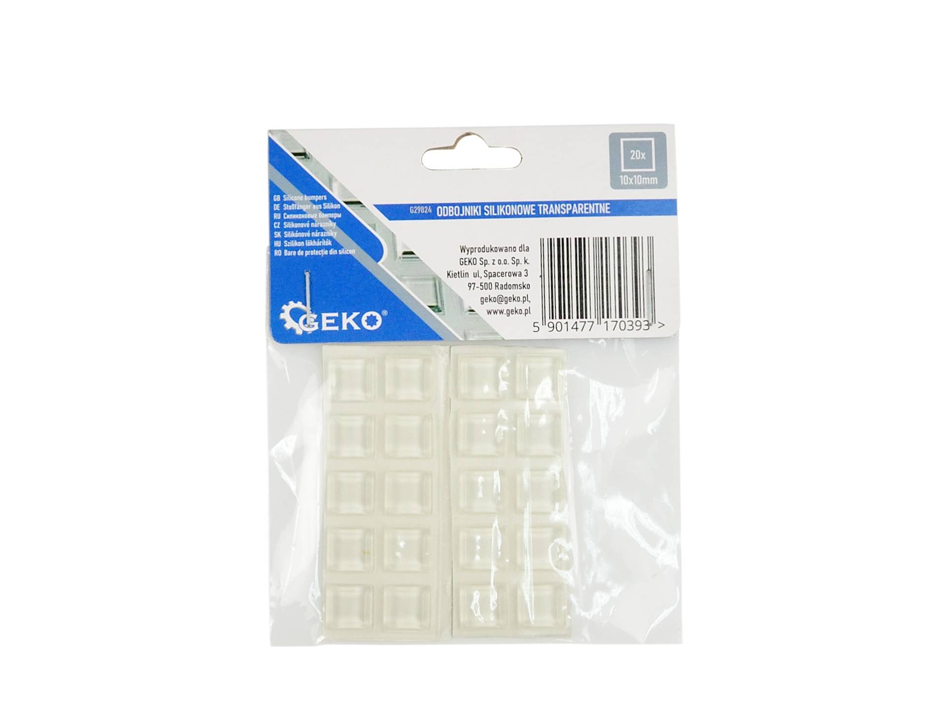 Siliconen druppelwastafeltjes onder meubels 10x10 mm 20 stuks