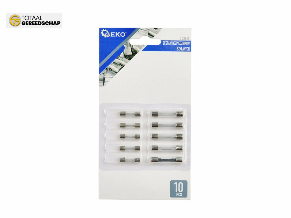 Glass fuses 10 pcs. blister card
