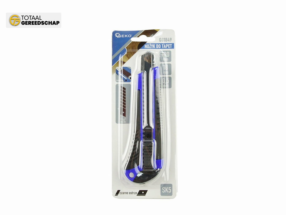 Utility knife 100x18x0.5mm SK5 (black blade)