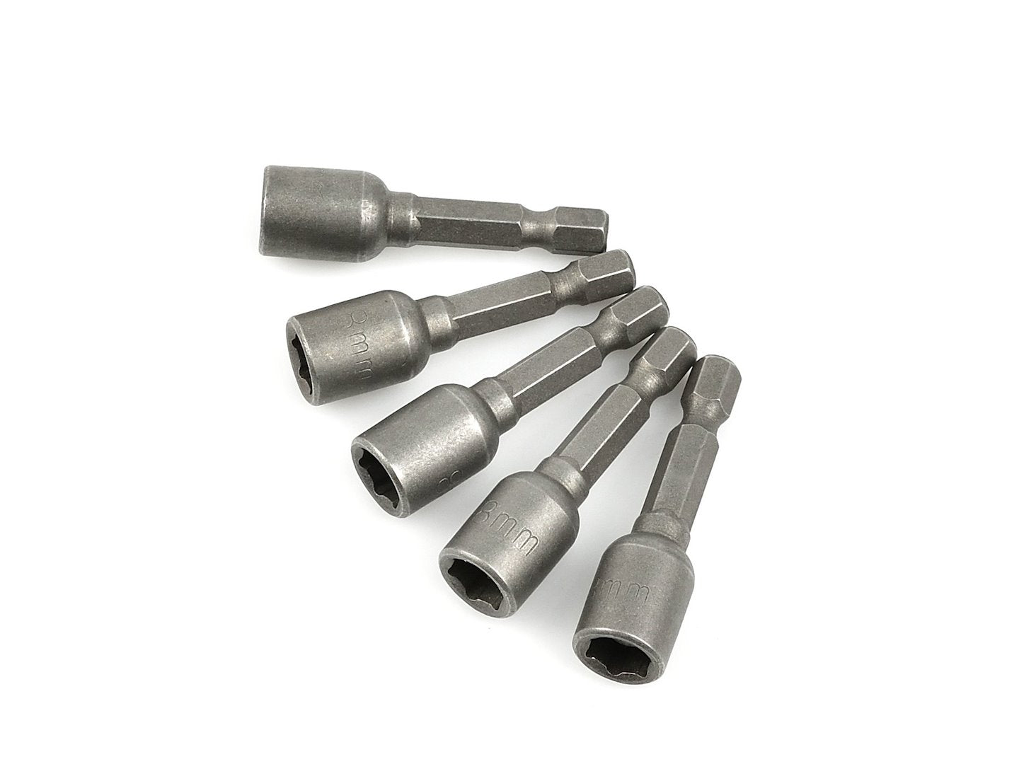 Set magnetische doppen voor 8 mm × 48 mm 1/4" schroeven, 5 stuks (100).
