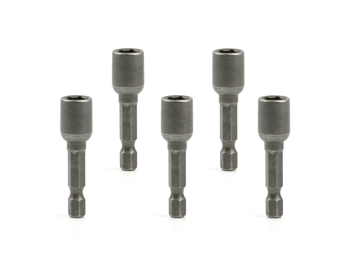 Set magnetische doppen voor 8 mm × 48 mm 1/4" schroeven, 5 stuks (100).