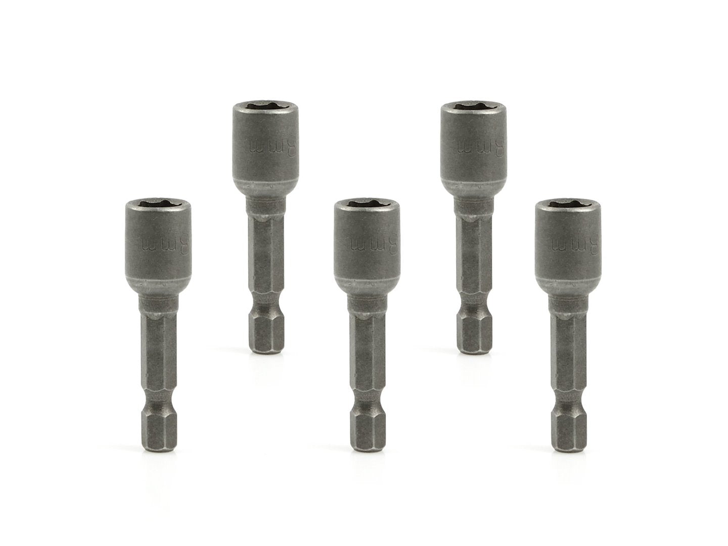 Set magnetische doppen voor 8 mm × 48 mm 1/4" schroeven, 5 stuks (100).