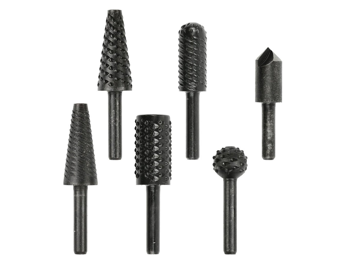 Set van 6 vijl- en afzinkboren