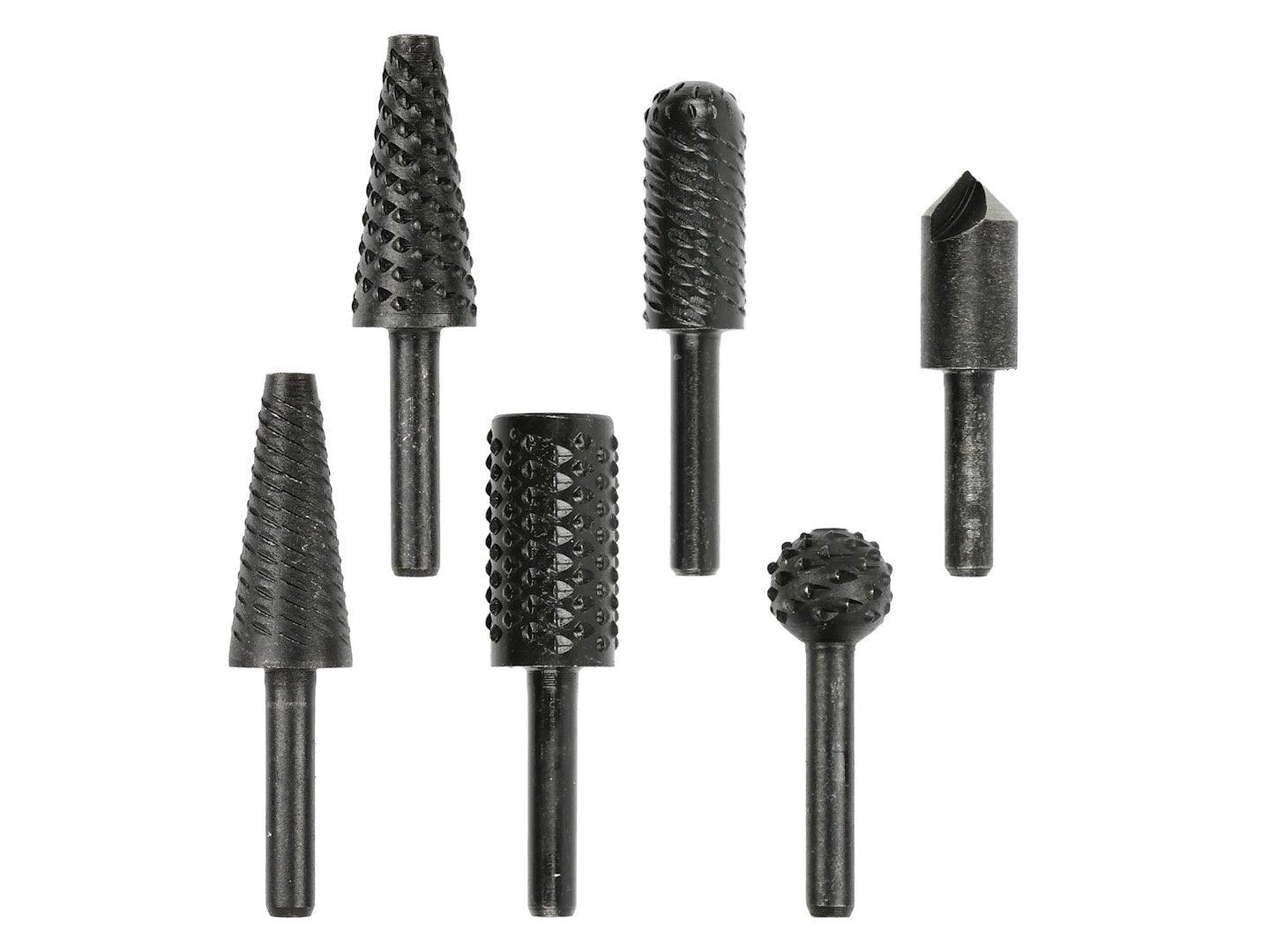 Set van 6 vijl- en afzinkboren