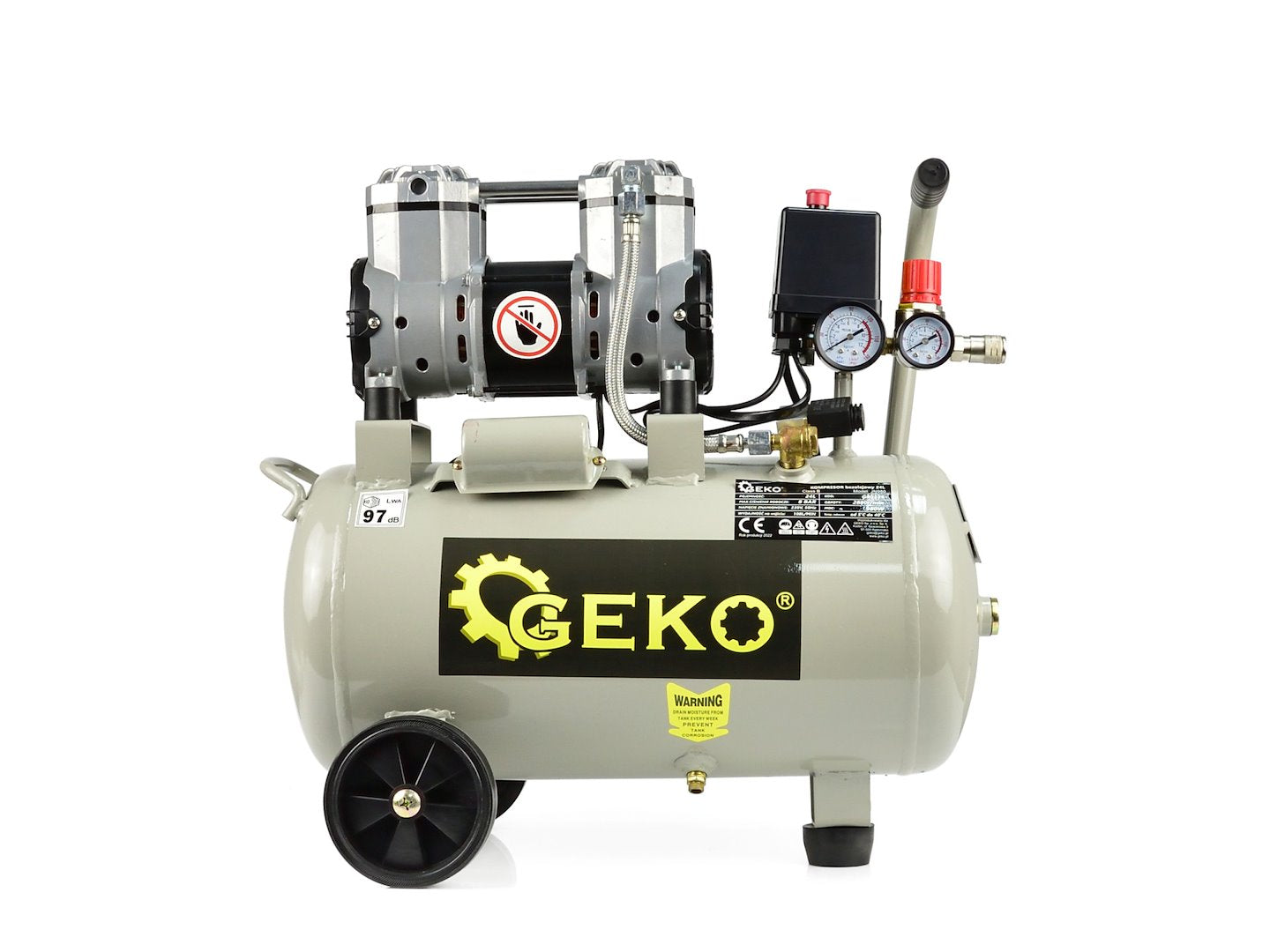 Olievrije luchtcompressor 24L 980W