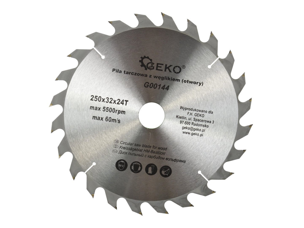 TCT cirkelzaagblad voor hout 250x32x24T