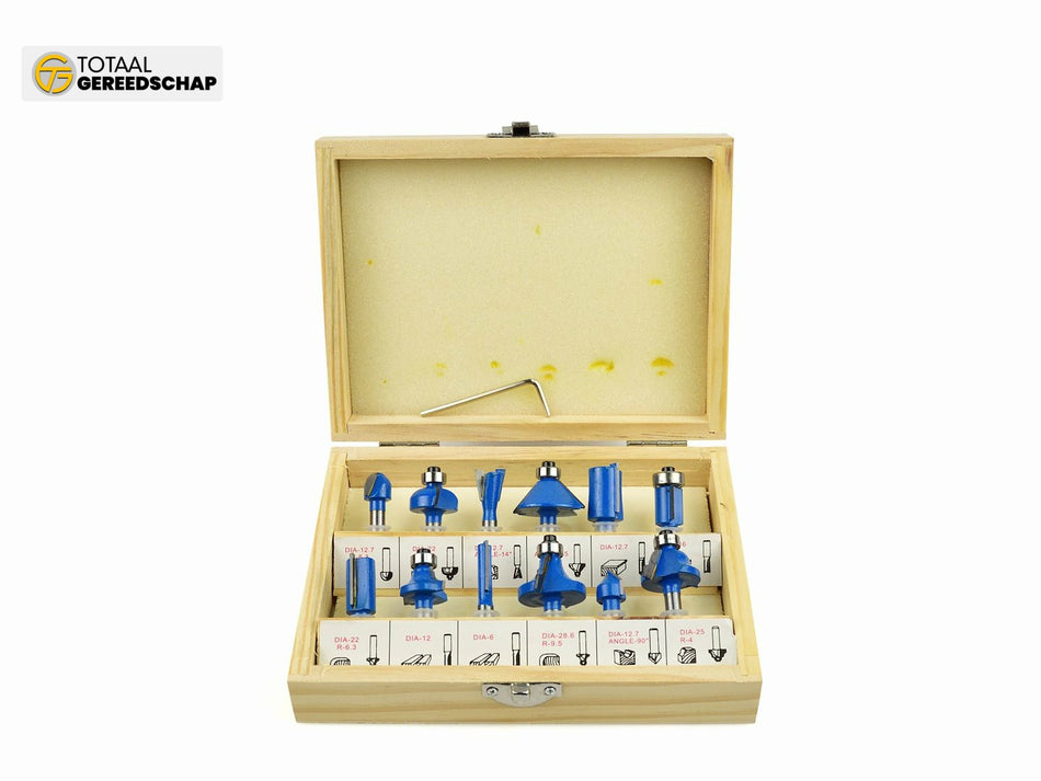 Router Bits Shank 6mm 12pcs