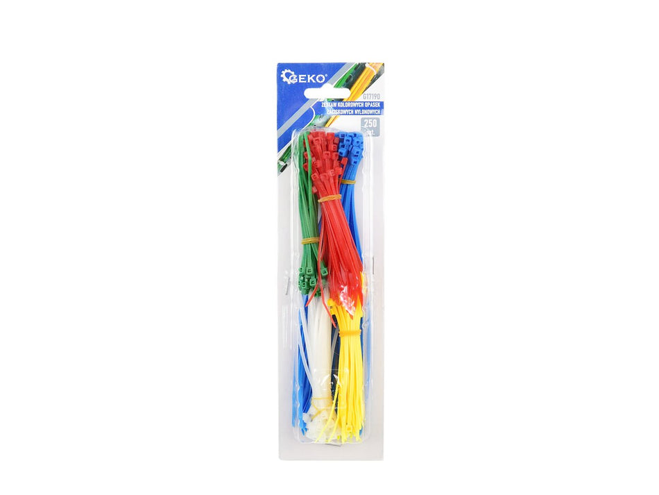 Set gekleurde zelfklemmende binders 250 stuks