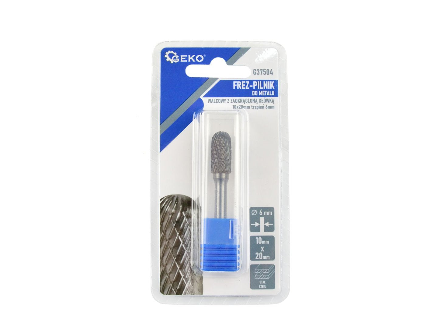 Cilindrische - afgeronde eindfrees 6 mm (tungsten carbide 10x20 mm)