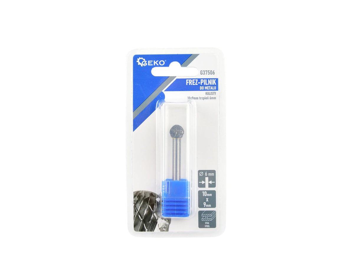 Sferische eindfrees 6 mm (tungsten carbide 10x9 mm)