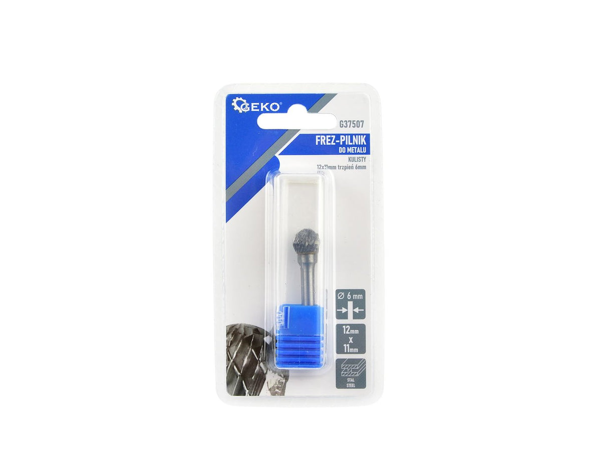 Sferische eindfrees 6 mm (tungsten carbide 12x11 mm)
