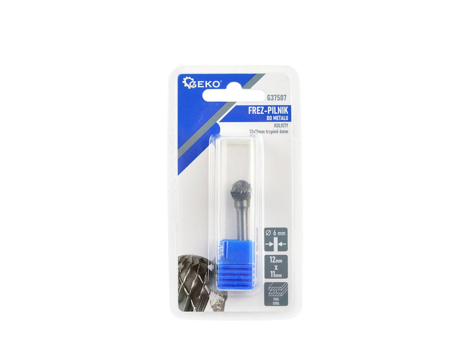 Sferische eindfrees 6 mm (tungsten carbide 12x11 mm)