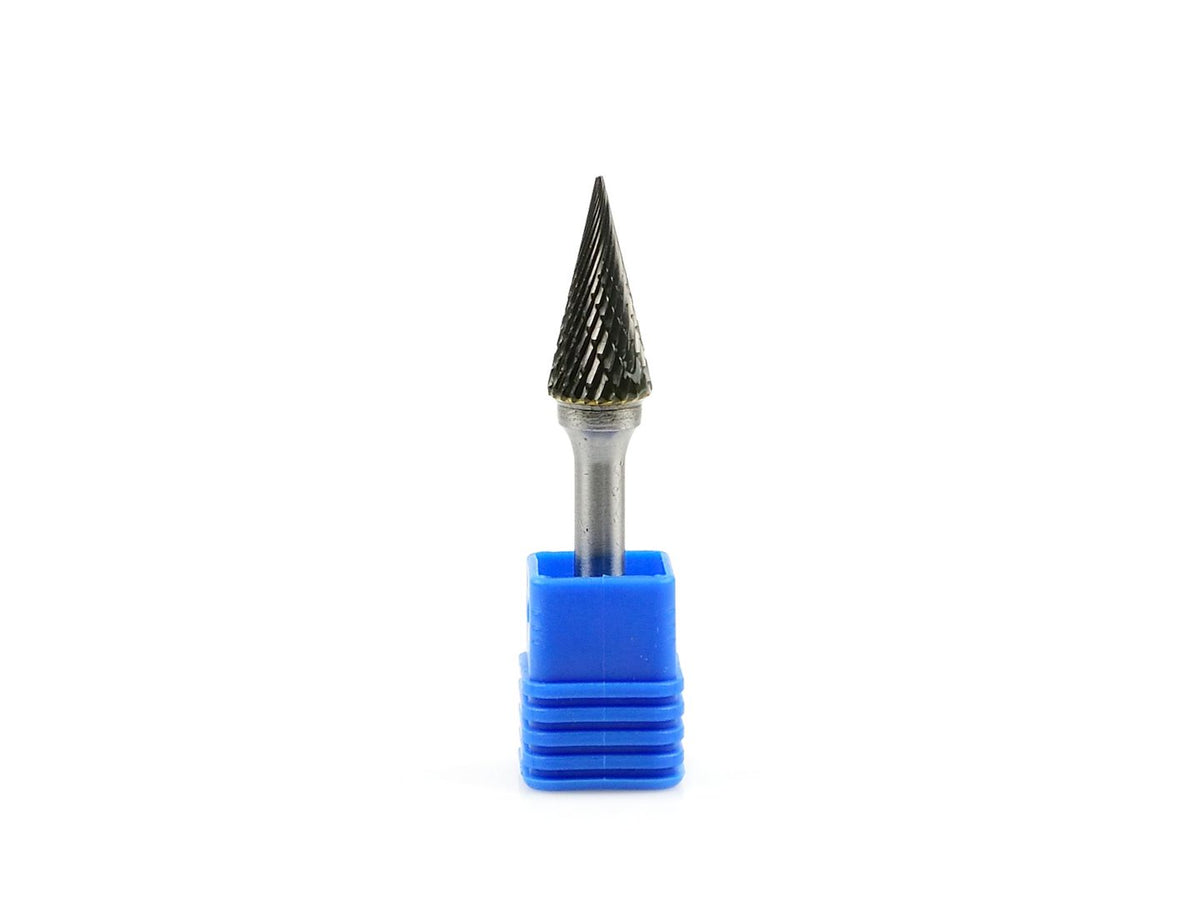 Conische schacht eindfrees 6 mm (tungsten carbide 12x25 mm)