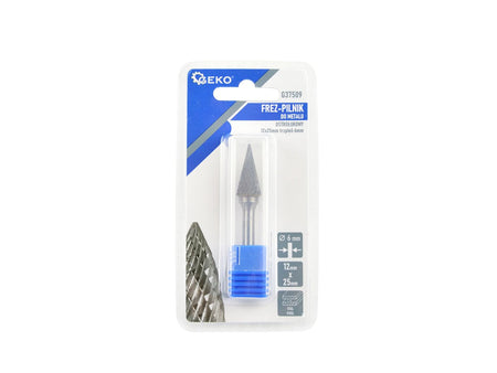 Conische schacht eindfrees 6 mm (tungsten carbide 12x25 mm)