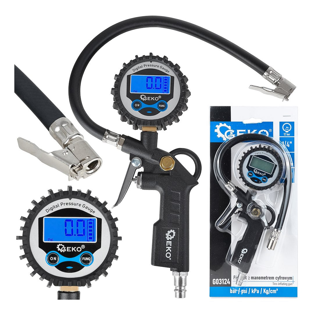Pistool voor het oppompen van wielen met digitale manometer