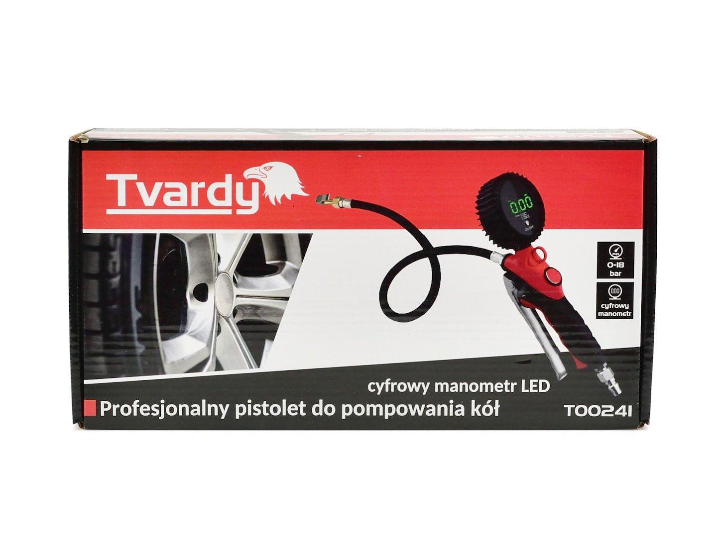 Professionele bandenpistool 0-18 bar met digitale LED-manometer