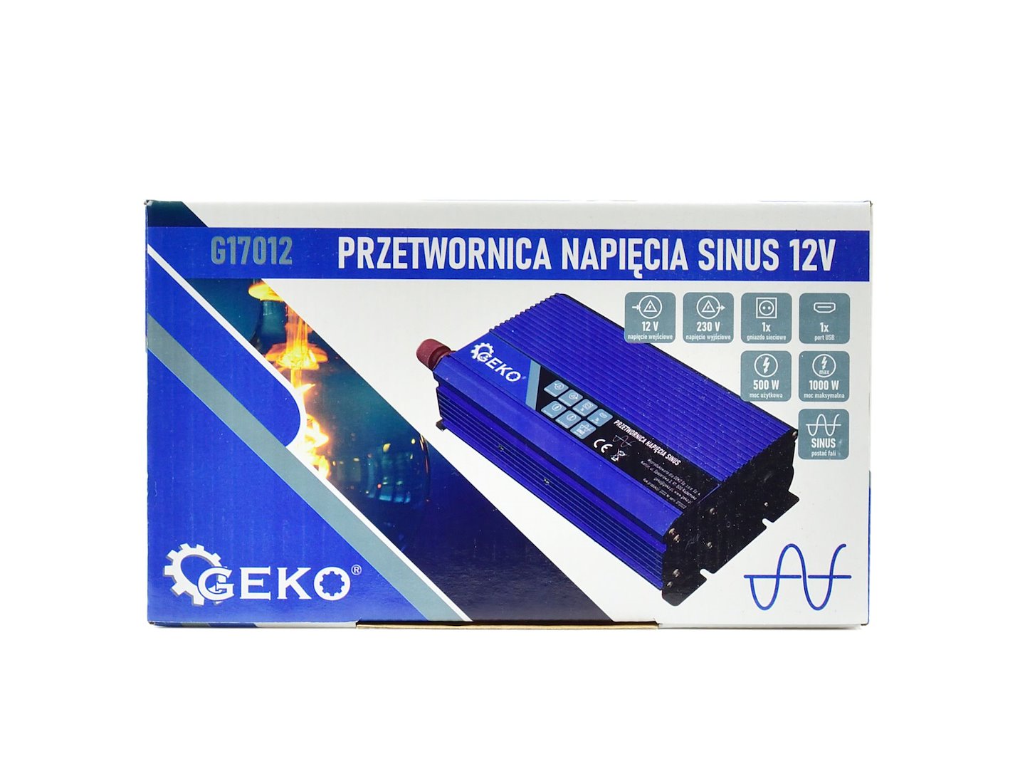 Zuivere sinusgolf spanningsomvormer 12V/230V 500/1000W