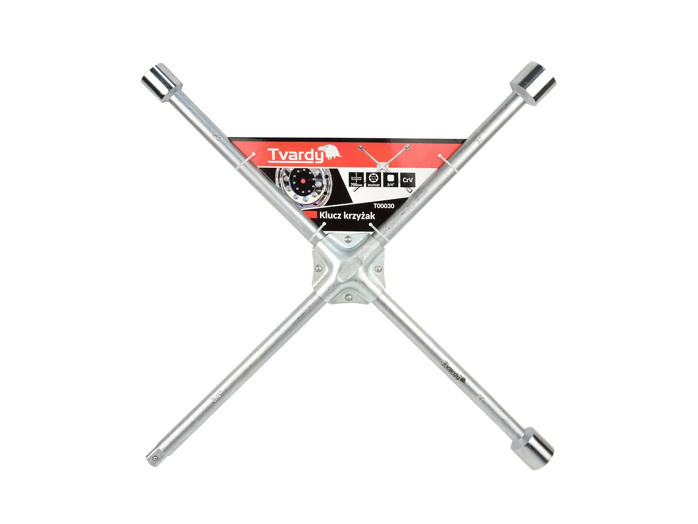 Kruissleutel met clip 24x27x32 3/4" 700mm CrV