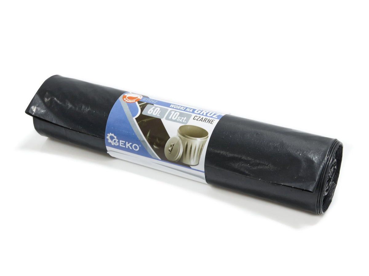 Extra zware puinzakken 60l (10 stuks) - zwart