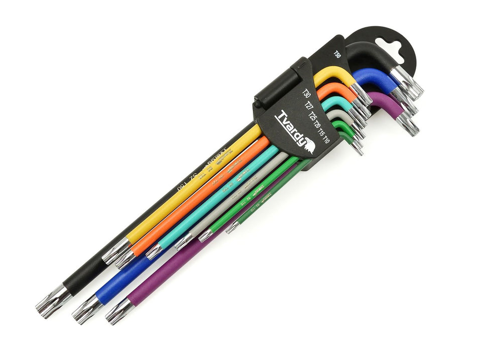 9-delige lange arm Torx sleutelset materiaal S2