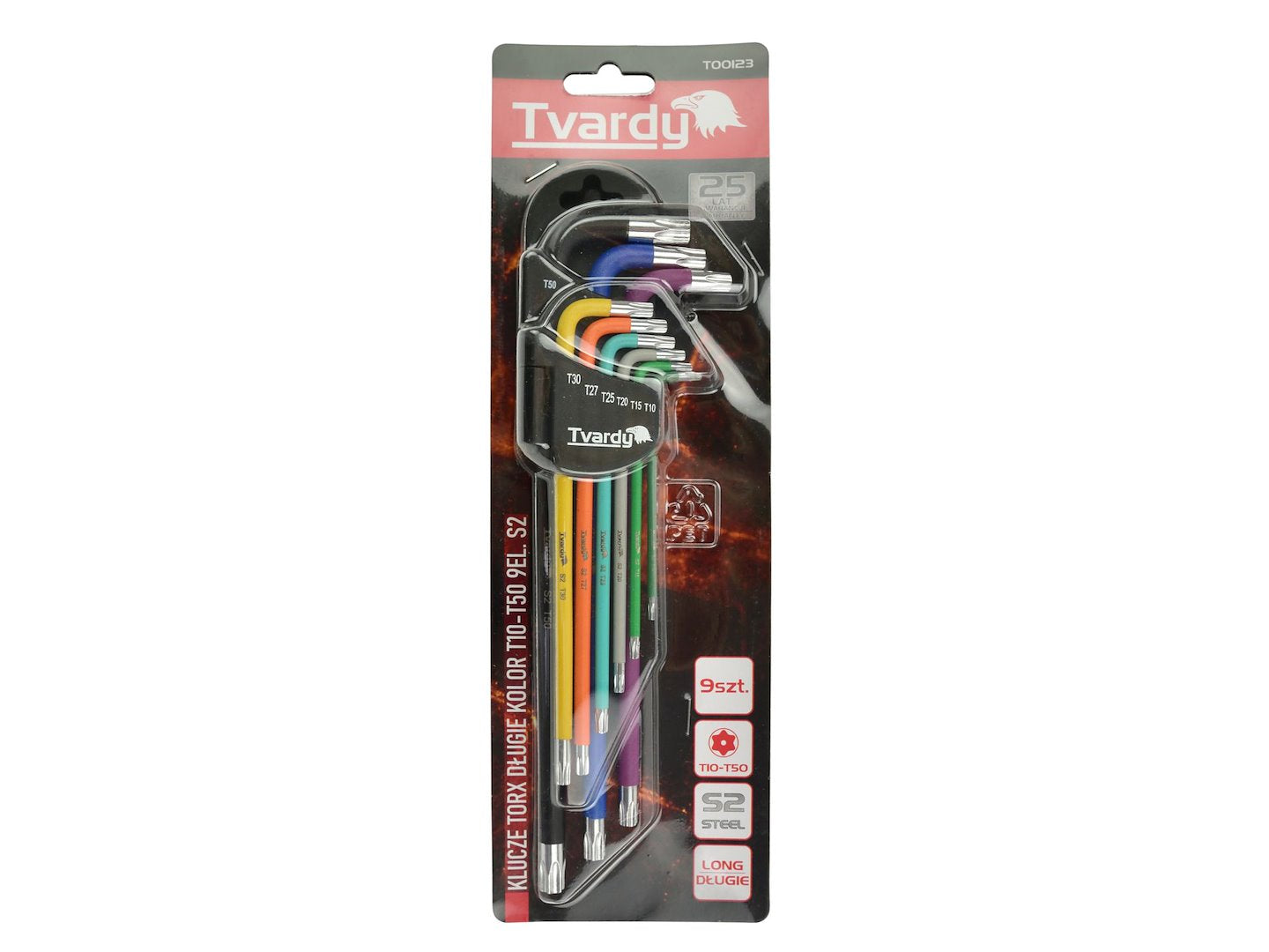 9-delige lange arm Torx sleutelset materiaal S2