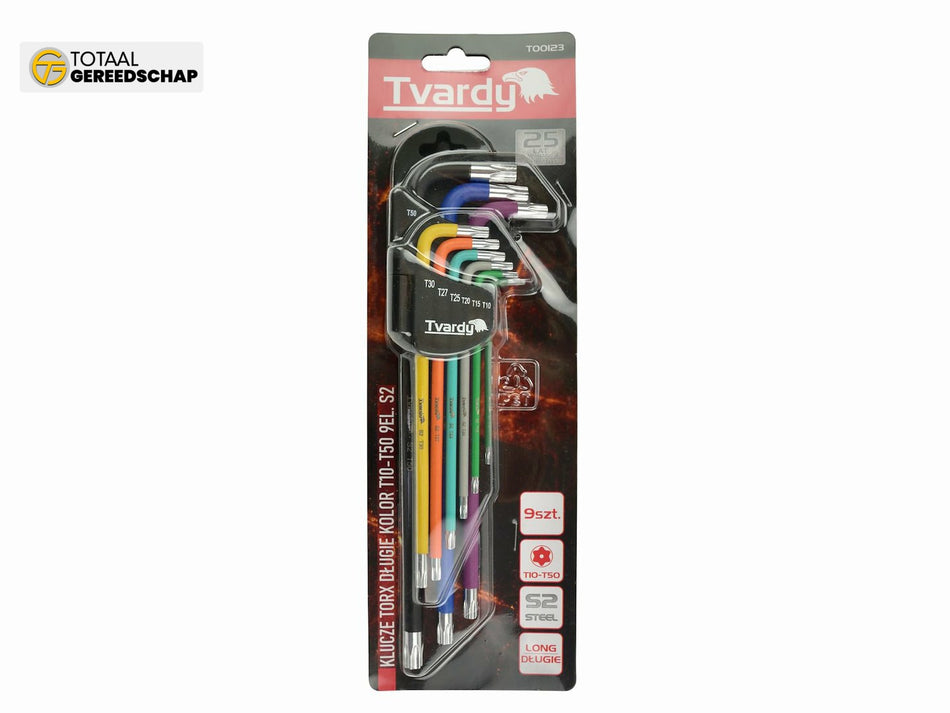 9pcs Long Arm Torx Key Set S2 material