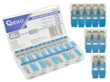 Snel elektrisch koppelset 0,2-4mm2 60 stuks.