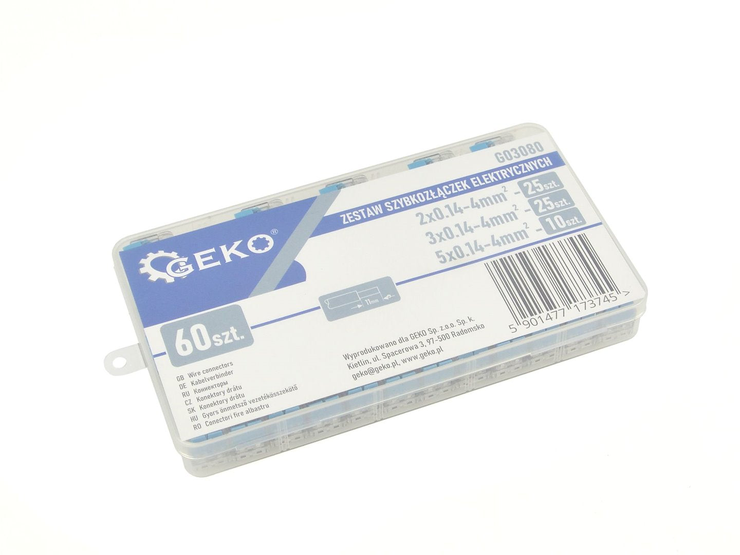 Snel elektrisch koppelset 0,2-4mm2 60 stuks.